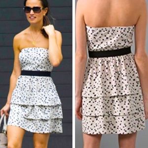 Theory Idalia Dalmatian Silk Mini Pippa Dress